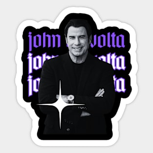 John travolta x 80s retro style Sticker